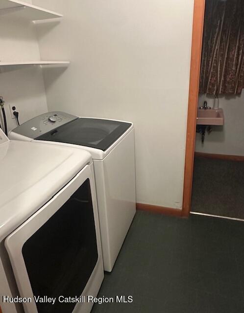 86 Pine Bush Road Stone Ridge, NY 12484 - Photo 20 of 30 a utility room with dryer and washer