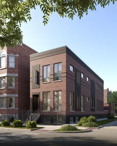 a front view of a building