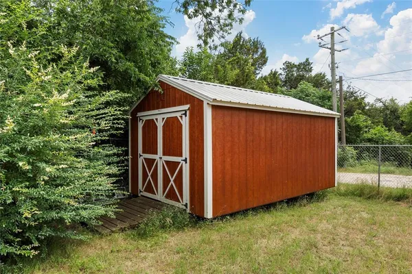 a house view with a garden space