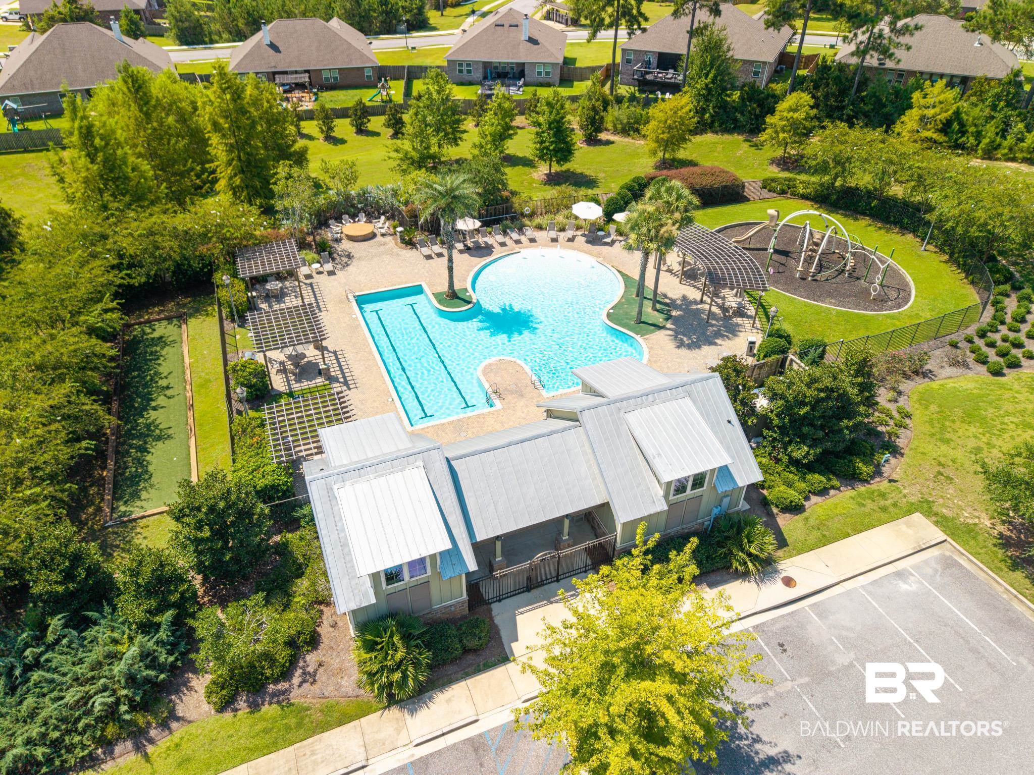 12785 Warbler Street Daphne, AL 36527 - Photo 49 of 53 Aerial perspective of suburban area featuring a pool
