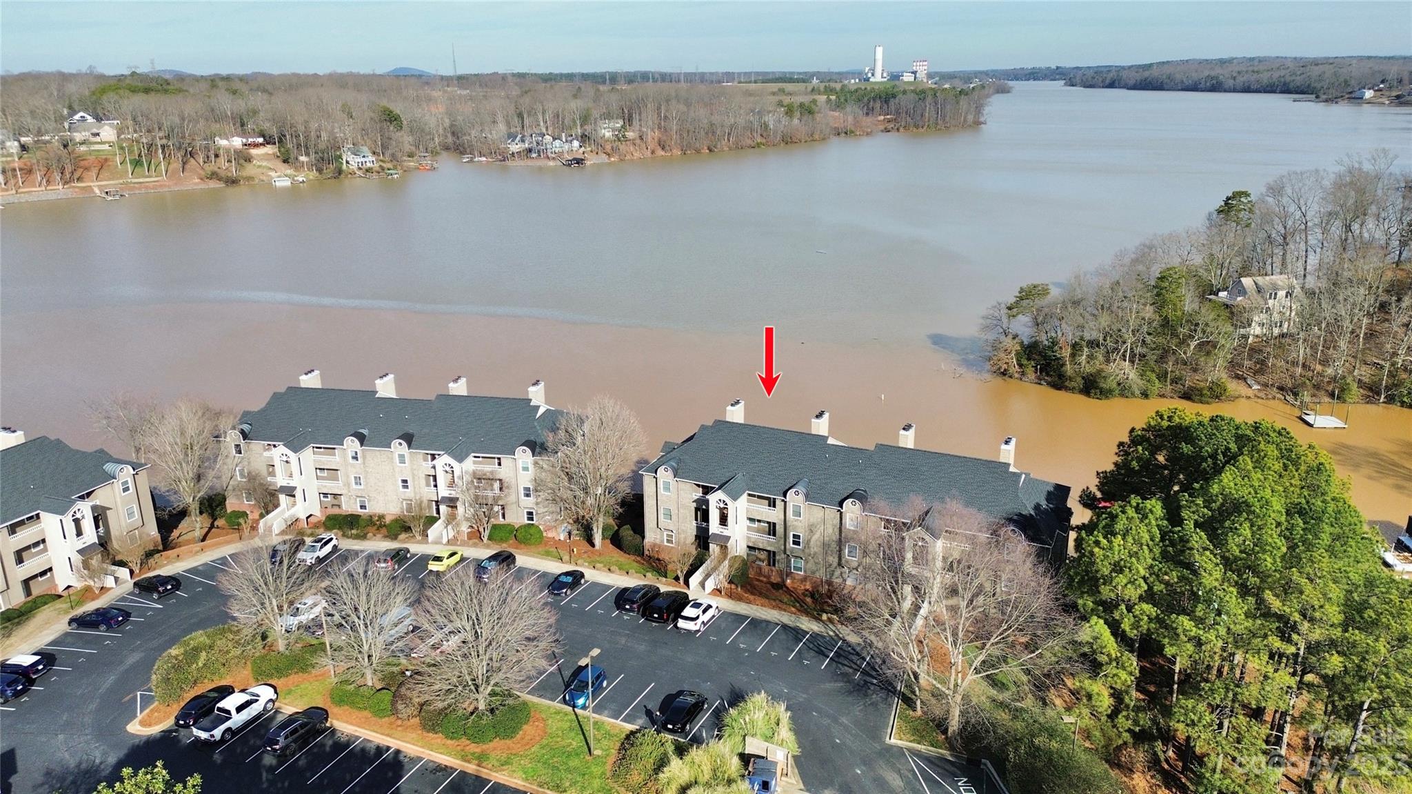 9808 Emerald Point Drive, Unit 2 Charlotte, NC 28278 - Photo 10 of 44 an aerial view of a house with a lake view