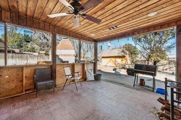 a outdoor space with chairs