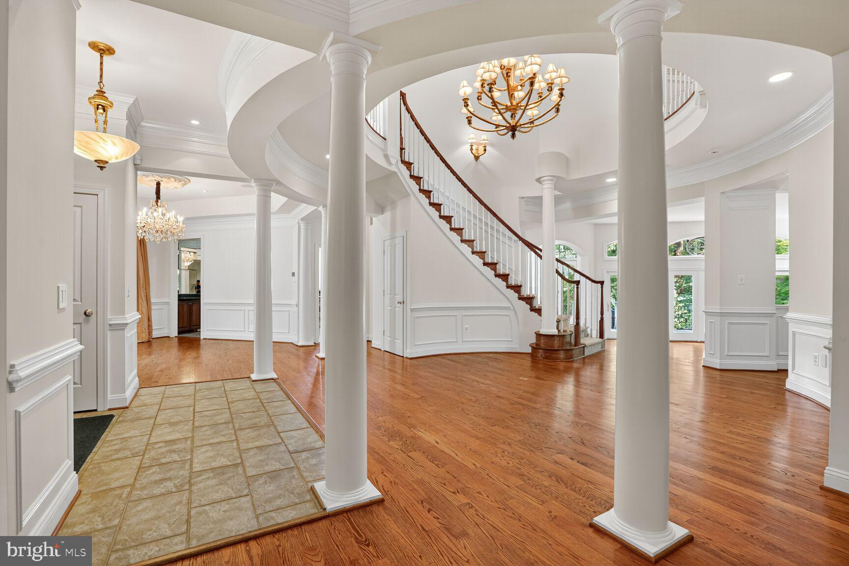 3950 27th Road North Arlington, VA 22207 - Photo 6 of 86 Large circular foyer w/ impressive chandelier
