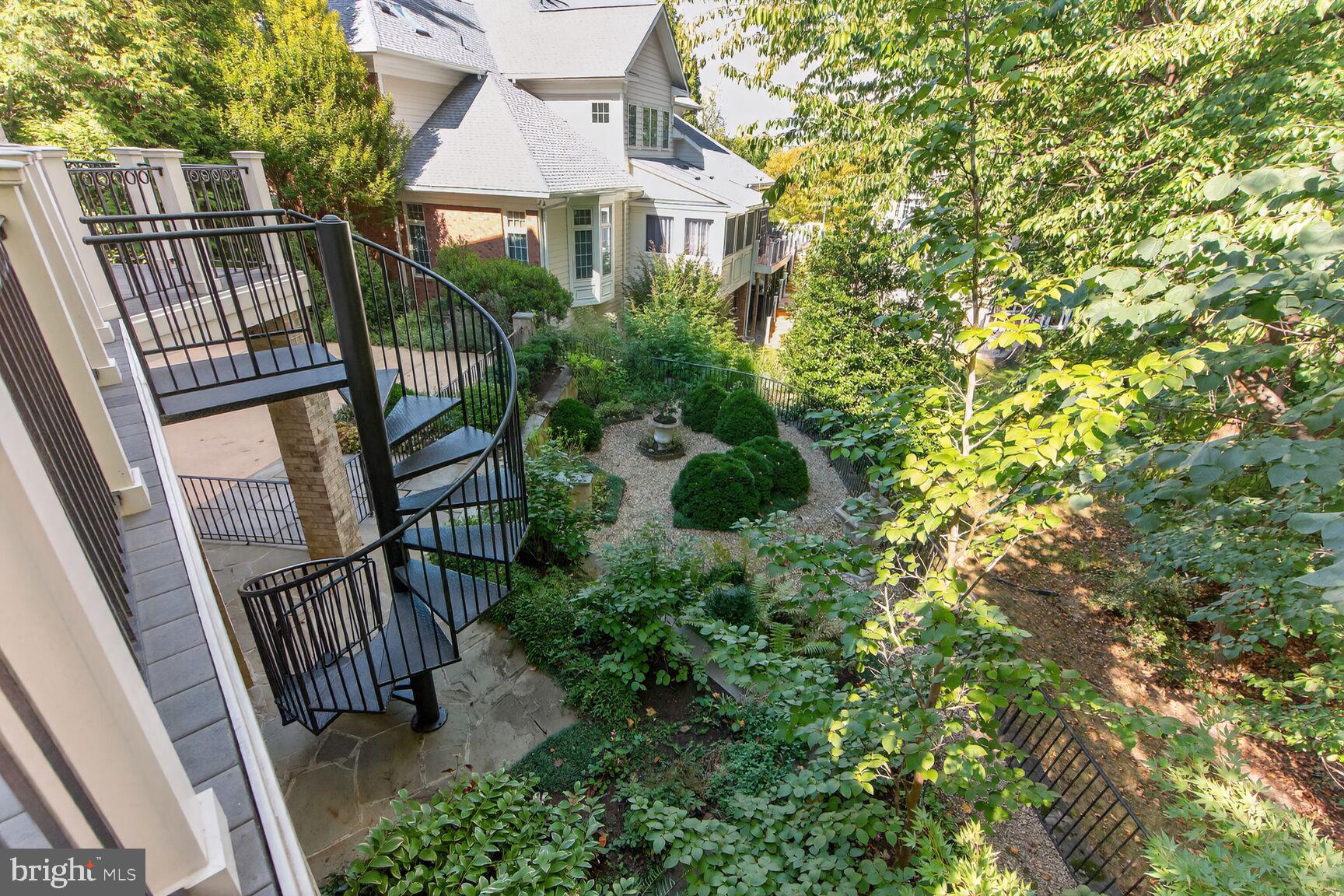 3950 27th Road North Arlington, VA 22207 - Photo 61 of 86 Circular stairs down to patio and yard