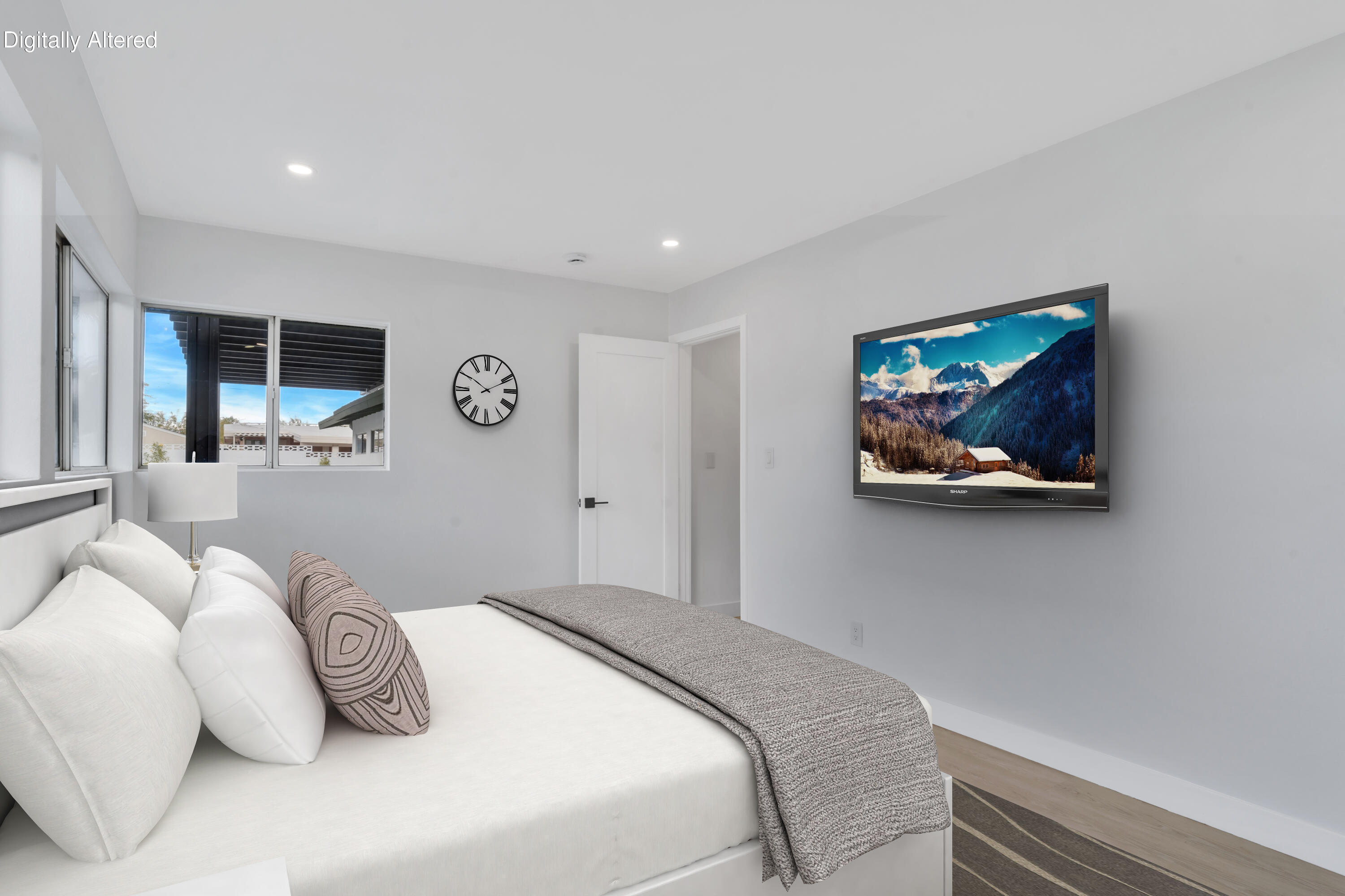 3087 North Biskra Road Palm Springs, CA 92262 - Photo 15 of 31 a bedroom with a bed and a painting on the wall