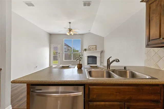 a view of a terrace with water view