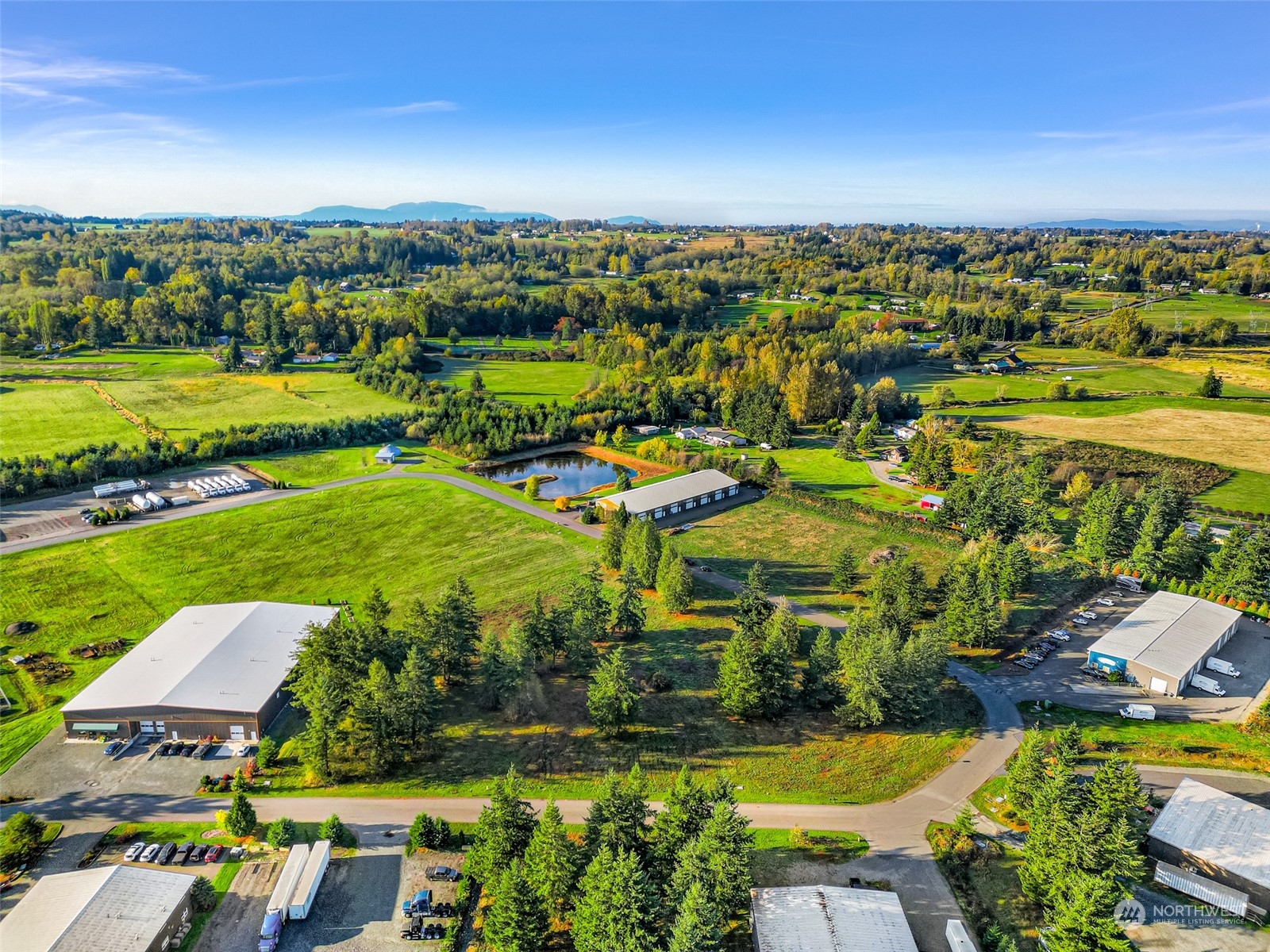 7135 Delta Ring Road Ferndale, WA 98248 - Photo 11 of 30 an aerial view of a houses with a lake view