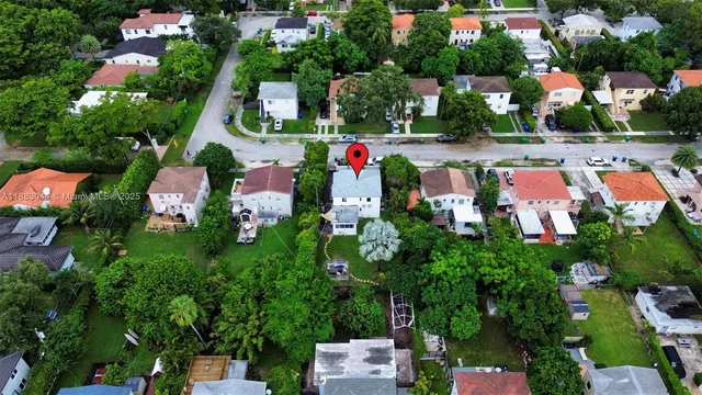 an aerial view of multiple house