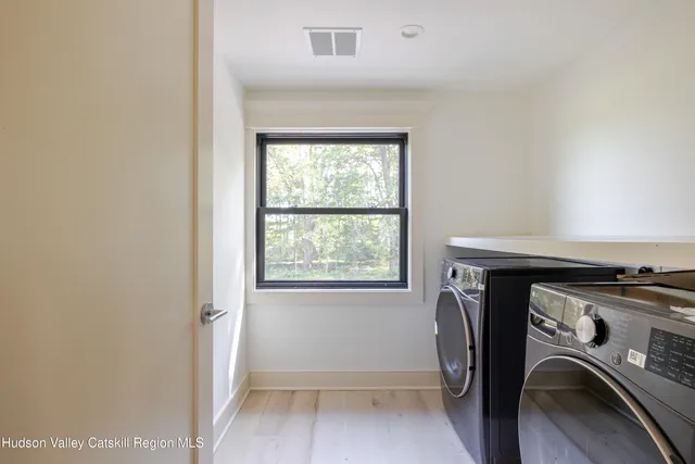 a view of a swimming pool with a garden