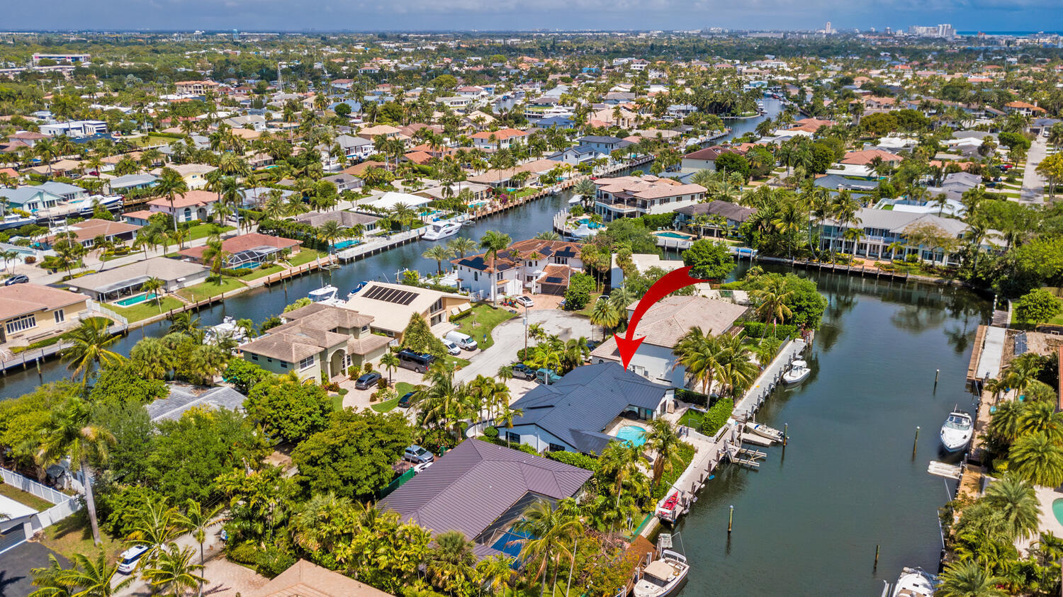 4030 Northeast 25th Avenue Lighthouse Point, FL 33064 - Photo 50 of 50 an aerial view of residential houses with outdoor space