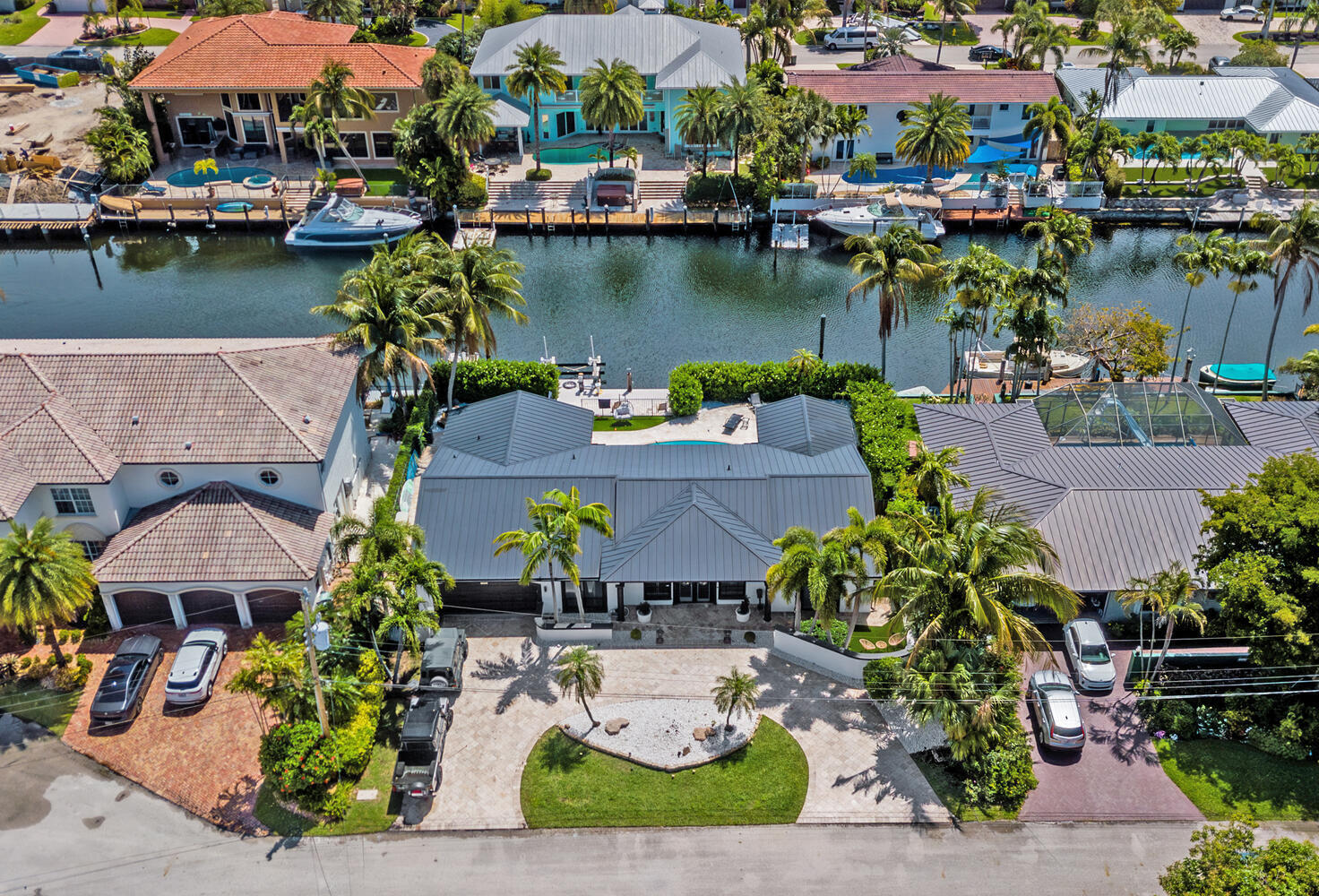 4030 Northeast 25th Avenue Lighthouse Point, FL 33064 - Photo 6 of 50 an aerial view of a house with a lake view