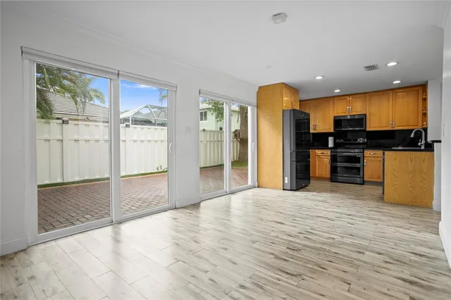 a bedroom with a bed and furniture