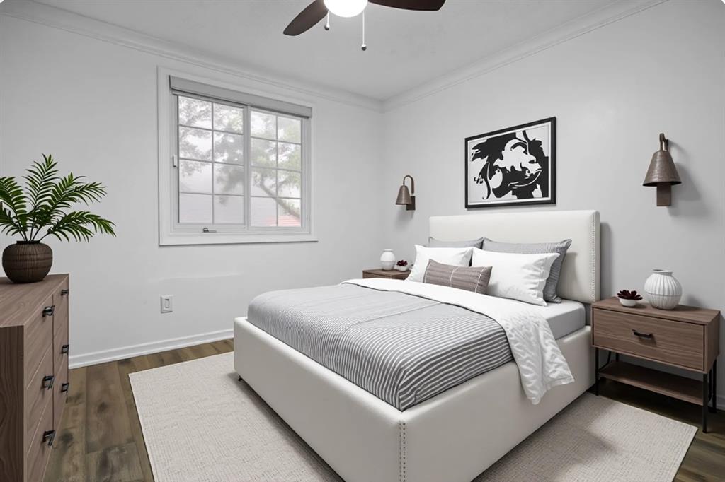 9837 Northwest 2nd Court Plantation, FL 33324 - Photo 54 of 69 a bedroom with a bed and a potted plant