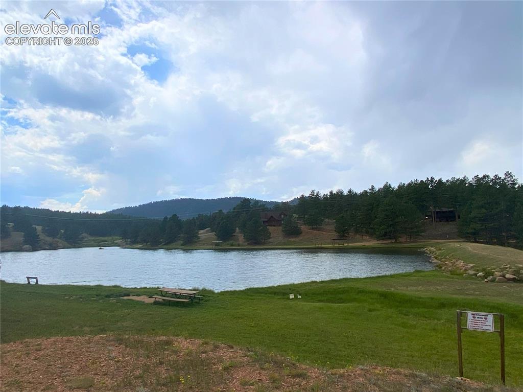 60 Pickens Road Florissant, CO 80816 - Photo 12 of 15 a view of a lake with a mountain in the background