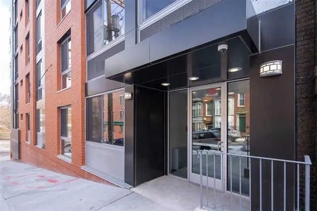 a view of a entryway of a building