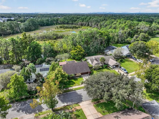 an aerial view of multiple house