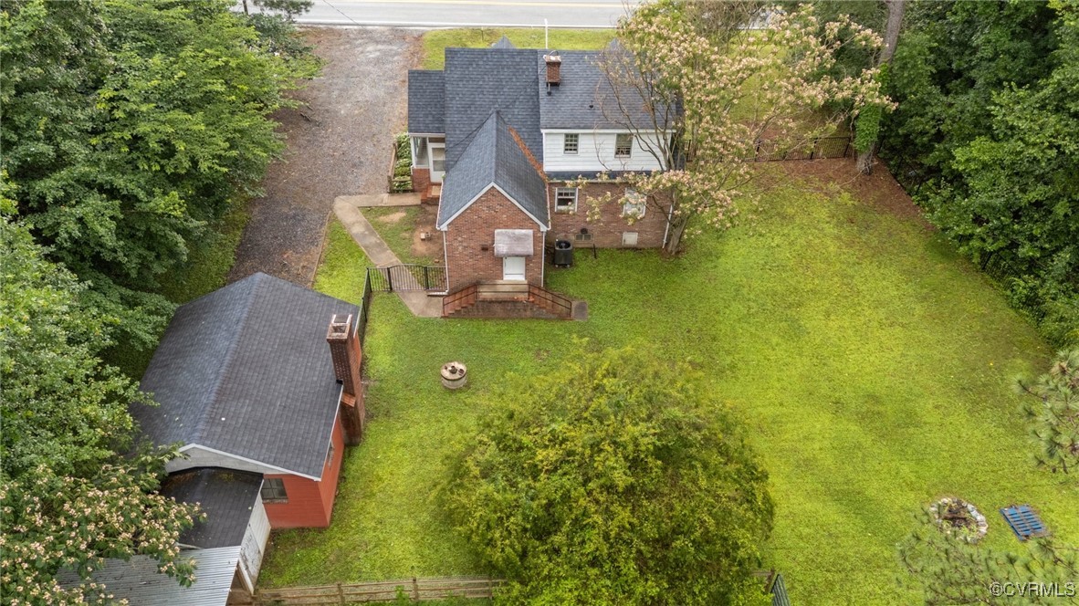 14831 Harrowgate Road Chester, VA 23831 - Photo 26 of 33 an aerial view of a house with a yard basket ball court and outdoor seating