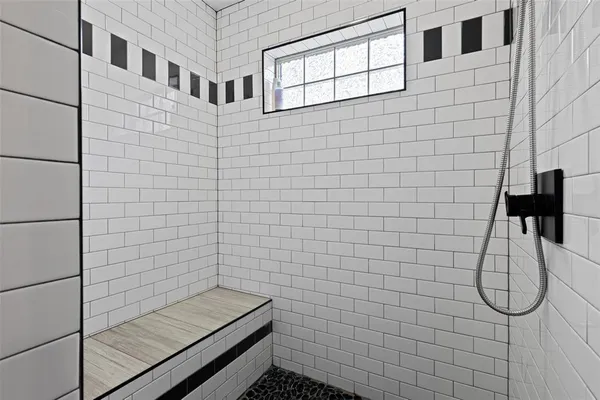 a view of a glass door