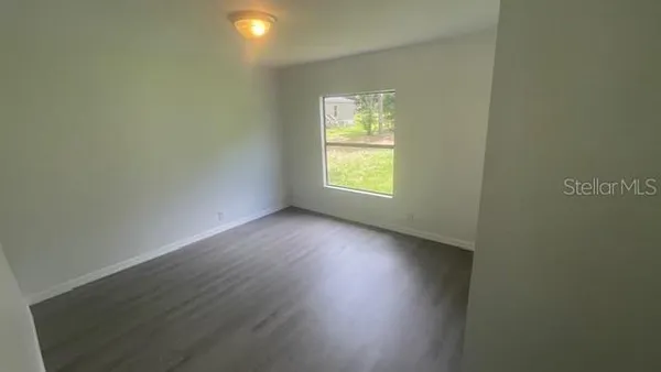 an empty room with a window