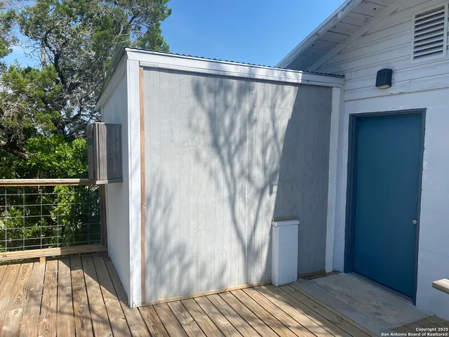 a view of a house with a wooden floor