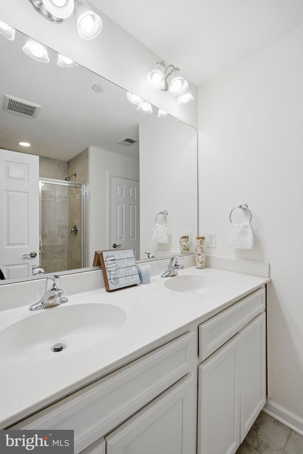 124 Riverside Drive Chester, MD 21619 - Photo 18 of 44 Upstairs Hall Bath with double sinks