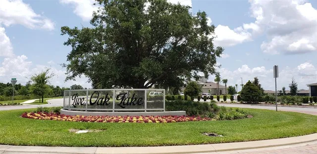 a view of house with a big yard and large trees