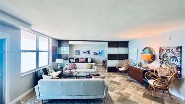 a view of a lot of a room