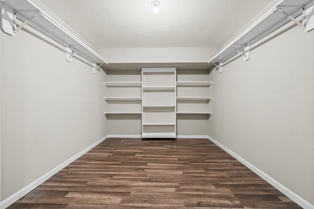 a view of a room with an empty racks