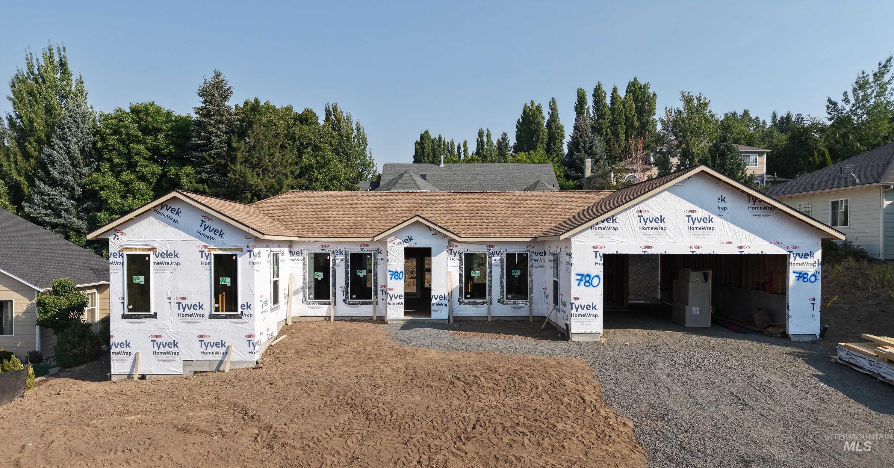 View of unfinished property