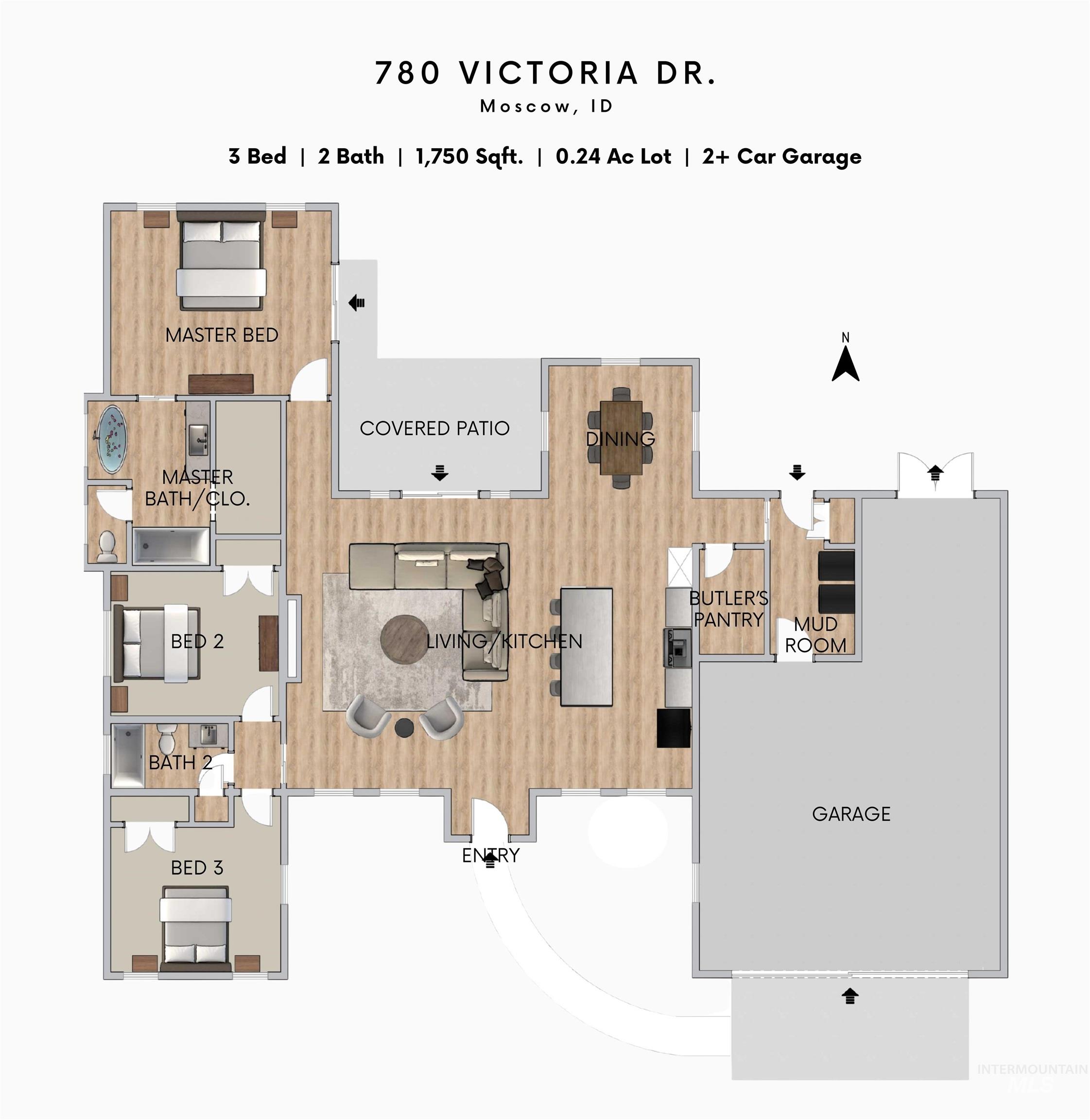 780 Victoria Drive Moscow, ID 83843 - Photo 24 of 25 View of room layout
