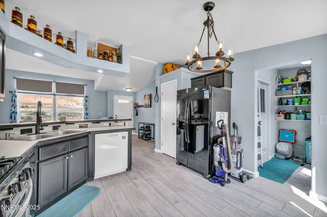a kitchen view of counter top space