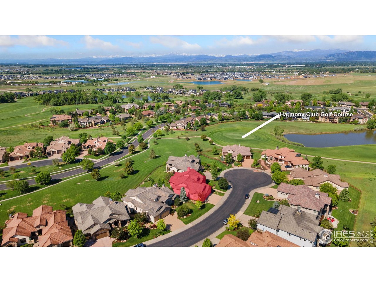 6701 Clovis Court Timnath, CO 80547 - Photo 30 of 40 an aerial view of a house with a garden