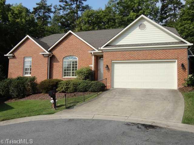 1005 Nuthatch Court High Point, NC 27262 - Photo 1 of 16 Exterior Front. One story living with private patio overlooking wooded area.
