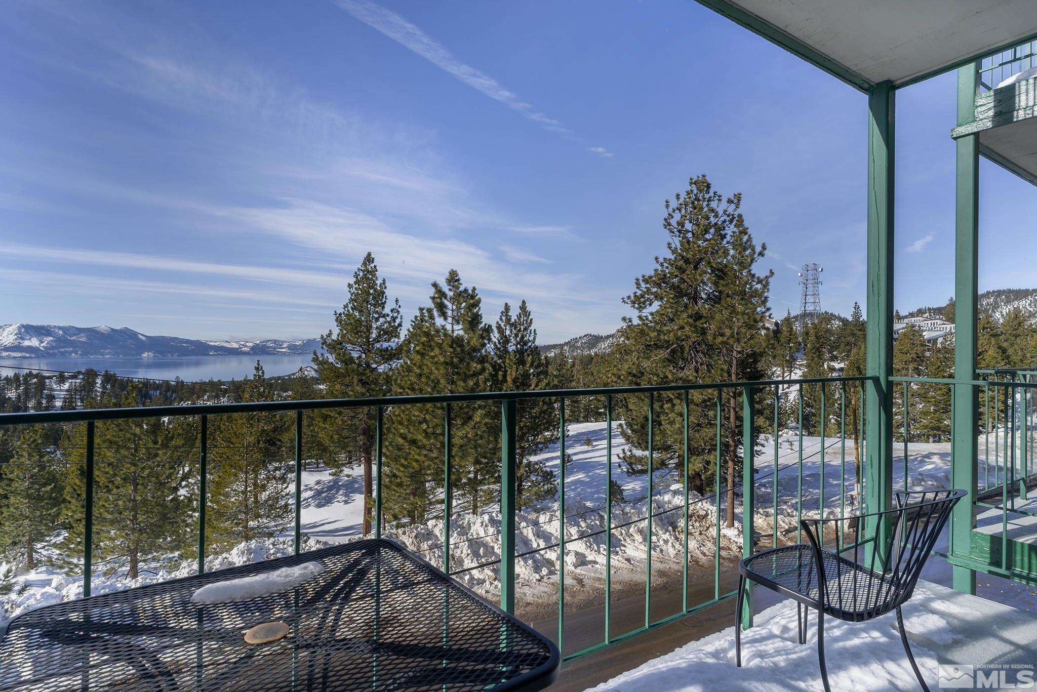 313 Tramway Drive, Unit 13 Stateline, NV 89449 - Photo 22 of 24 a view of a balcony with lake view and mountain view