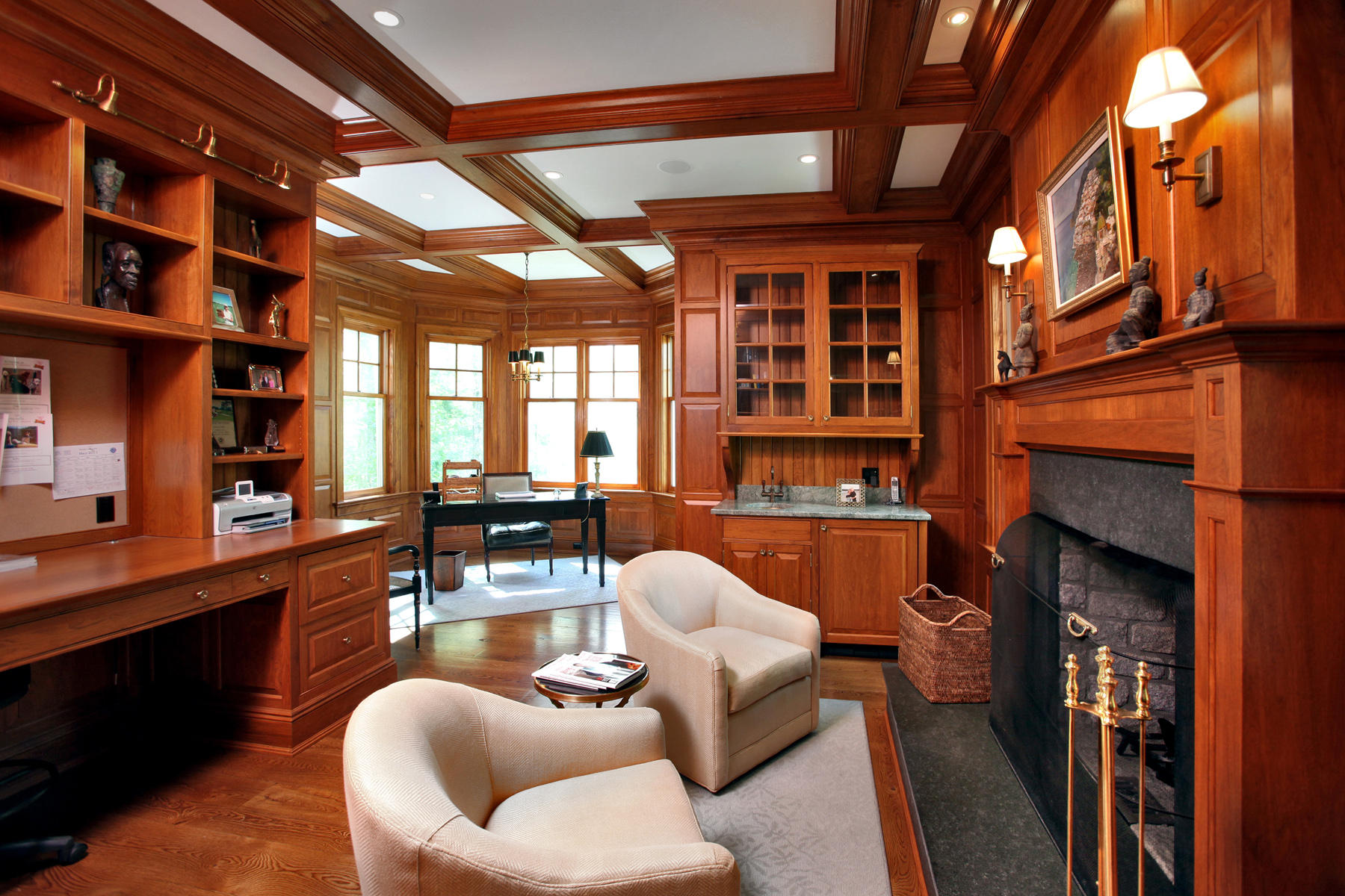 153 Chichester Road New Canaan, CT 06840 - Photo 14 of 32 a living room with furniture a fireplace and a chandelier
