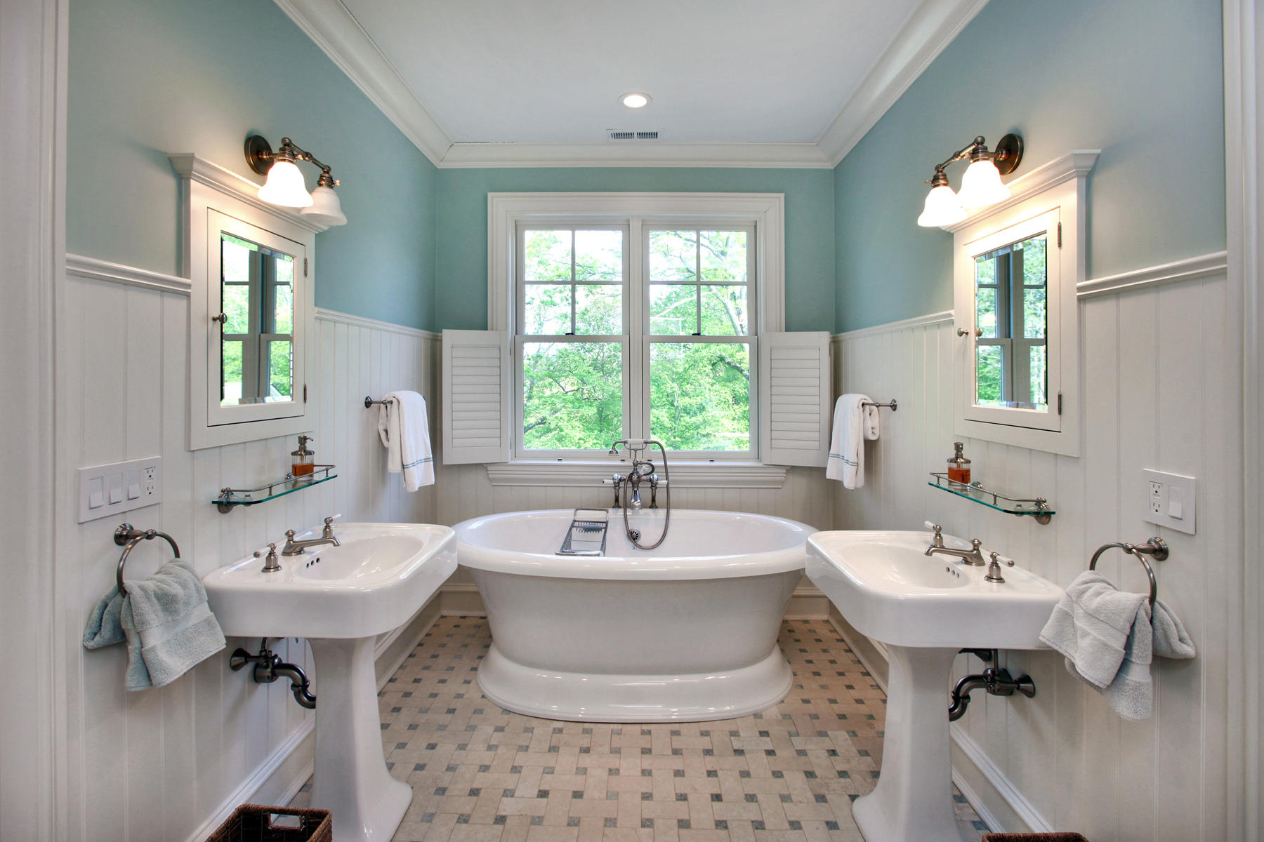 153 Chichester Road New Canaan, CT 06840 - Photo 22 of 32 a bathroom with a sink and a mirror