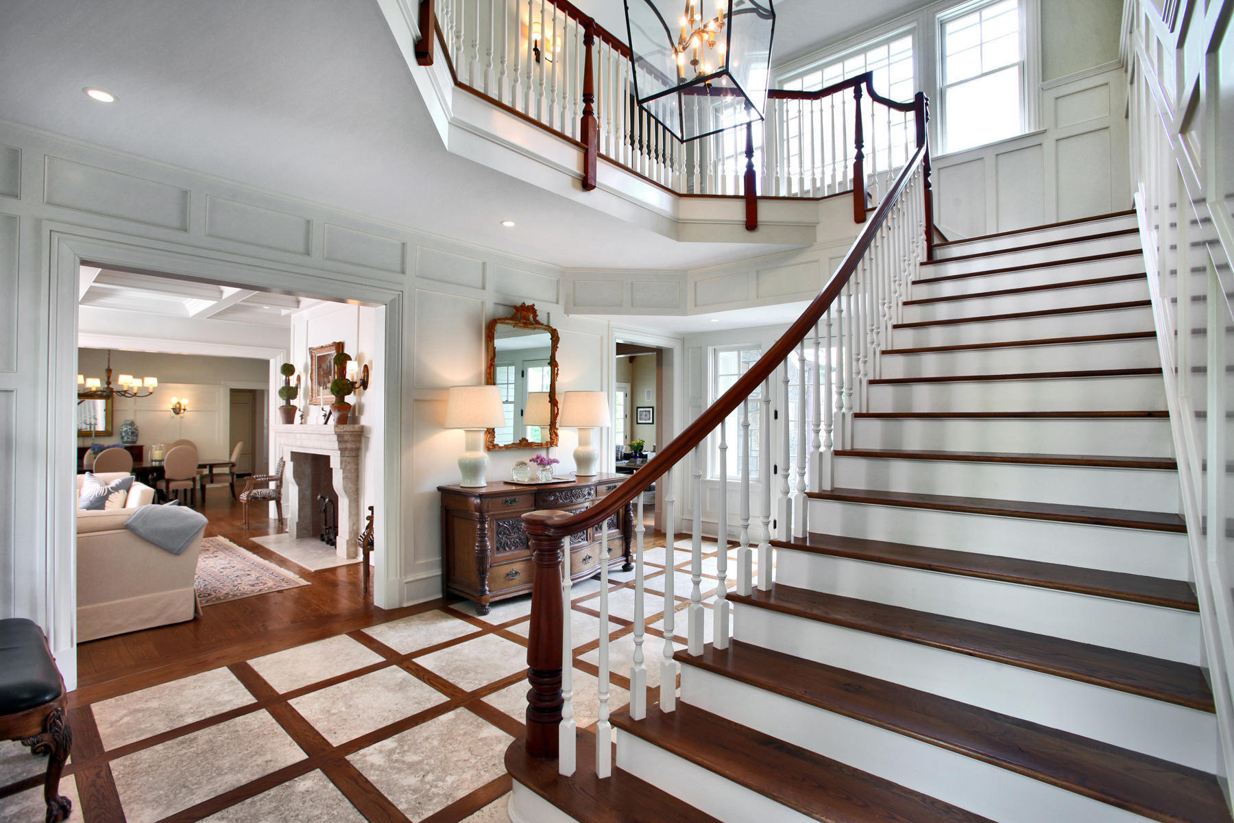 153 Chichester Road New Canaan, CT 06840 - Photo 5 of 32 a view of entryway livingroom and hall with wooden floor