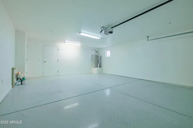 a view of a garden with a fountain