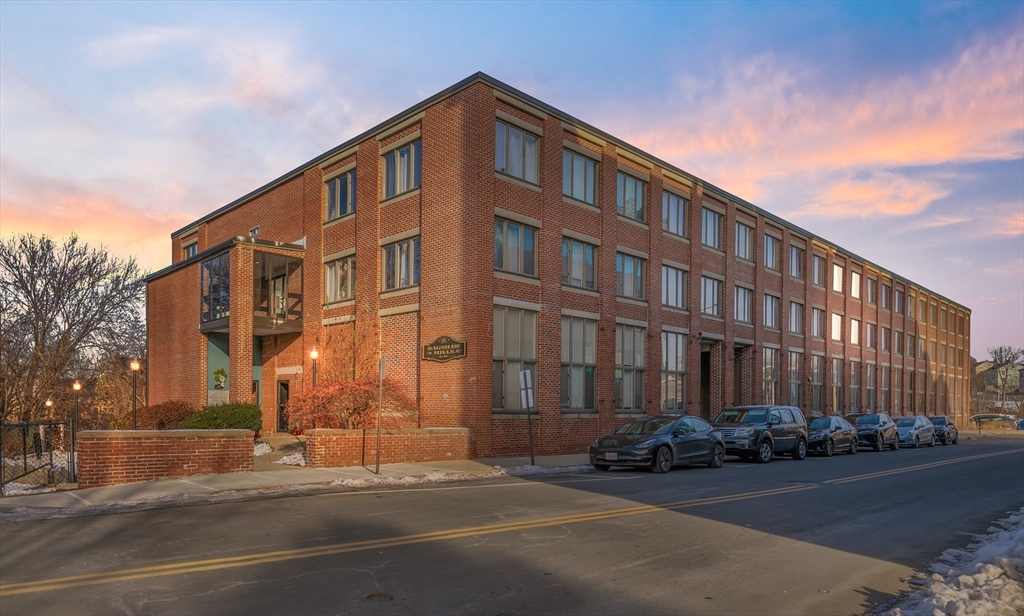 a front view of a building