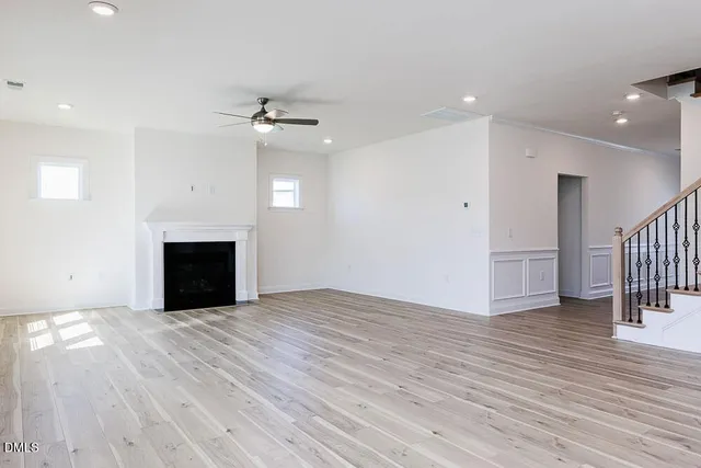 a view of small space with racks on the wall