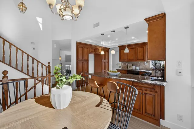 a living room with furniture and a couch