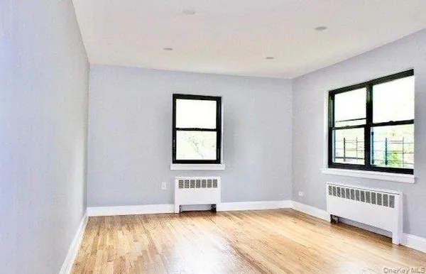 an empty room with a window