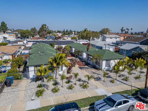 an aerial view of multiple house