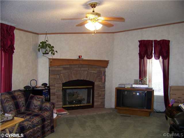 Den/Family/Great Room - Family room with gas logs.