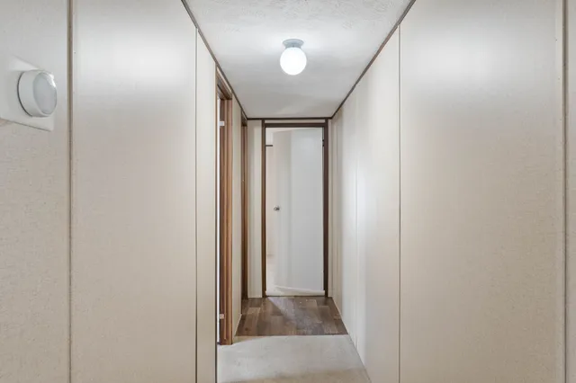 a view of a hallway with a elevator