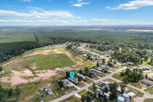 an aerial view of a city