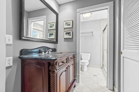 a view of a bathroom from a bathroom