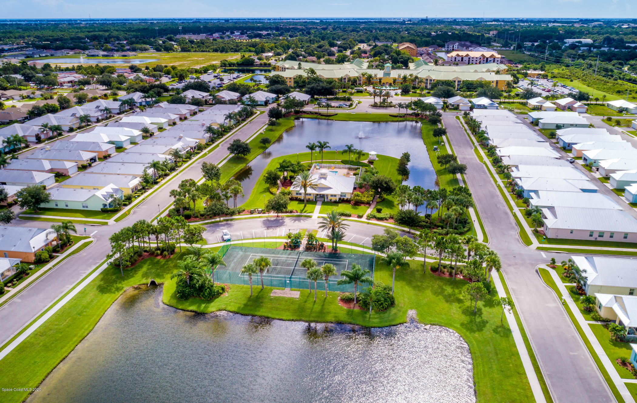 4070 Alamanda Key Drive Melbourne, FL 32901 - Photo 31 of 32 an aerial view of residential houses with outdoor space