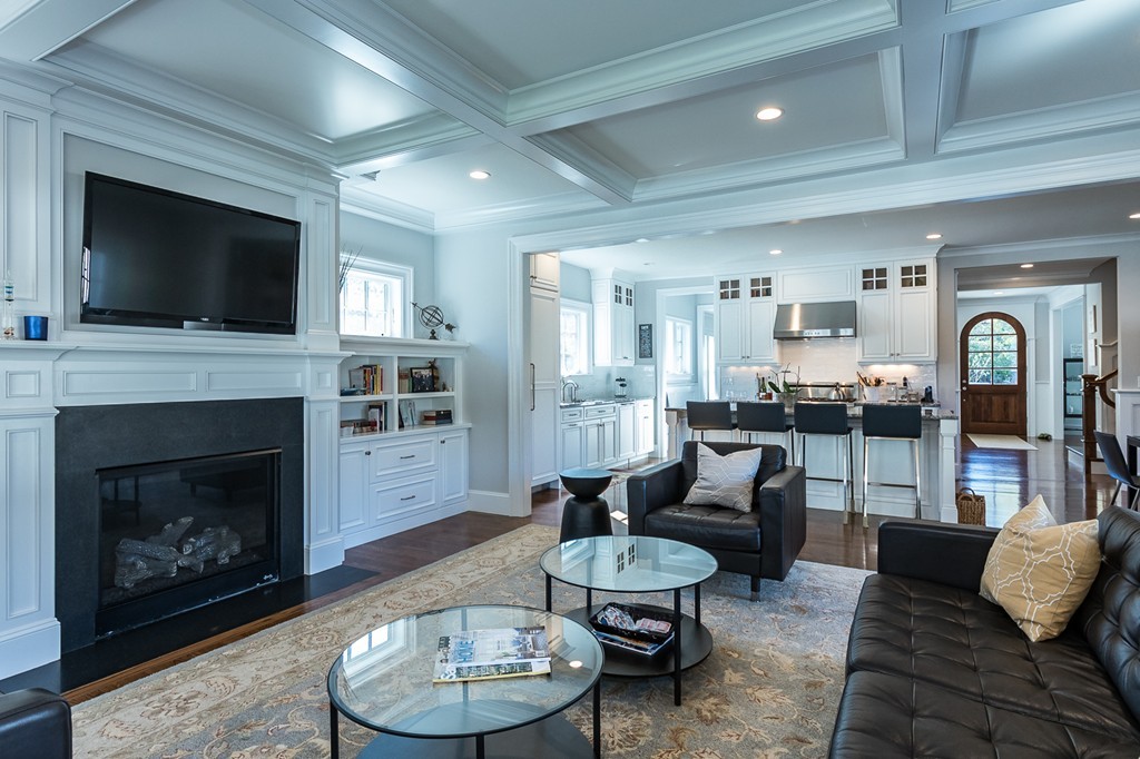 44 Peregrine Road Newton, MA 02459 - Photo 10 of 25 a living room with furniture and a fireplace