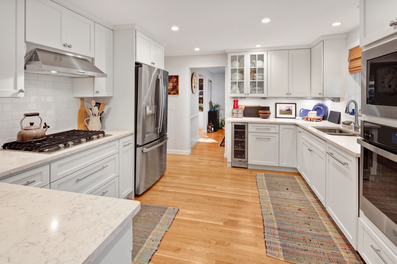 46 Bold Meadow Road Edgartown, MA 02539 - Photo 12 of 28 a large kitchen with stainless steel appliances kitchen island granite countertop a refrigerator and a stove top oven